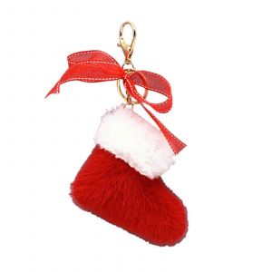 Porte-cles en peluche en forme de botte, fourrure douce, petite botte, decorations mignonnes, accessoires de charme, porte-cles, jouet decoratif pour sac a dos, rose - Neuf