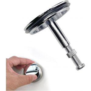 YEMAESRE-Bouchon Bonde Baignoire 43Mm Bouchon Lavabo Salle De Bain 43Mm Réglable En Hauteur Bouchon De Vidange Pour Baignoire Clapet Baignoire Pour Toutes Les Baignoires, Réglable, Argent - Neuf