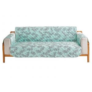 Housse De Canap&eacute; D'angle 2 Places En Forme De T, Motif Feuilles, Antid&eacute;rapante - Neuf