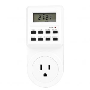 Prise electrique numerique programmable hebdomadaire avec minuterie et interrupteur, prise americaine - Neuf