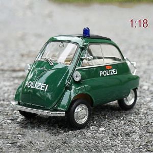 1:18 Isetta Toy Alloy Car Diecasts Toy Vehicles Car Model Miniature Scale Model Car Toys For Children-Voiture de police verte - Neuf