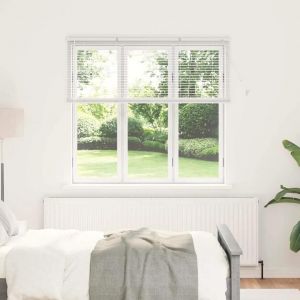 Vidaxl Store De Fenêtre Avec Des Rideaux Autre Blanc 80 X 130 Cm Aluminium - Neuf