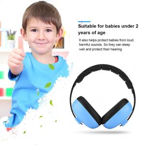 Cache-Oreilles Antibruit Pour Bebe (Bleu) - Neuf