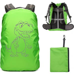 JGD-Protection Sac &agrave; Dos Pluie 35L Housse Sac a Dos Impermeable Housse de Pluie R&eacute;fl&eacute;chissante Dinosaure avec Sac de Rangement et Boucle Sangle pour Voyage Camping Escalade Cyclisme Randonn&eacute;e - Neuf