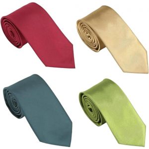 4 Pcs Cravate Homme,Cravate Pour Hommes Faite À La Main,6 Ou 7cm Étroit Slim Plusieurs Cravate Unie Pour Mariage Cravate D'affaires Formelle,Tie,4 Couleurs,150 Cm De Long - Neuf