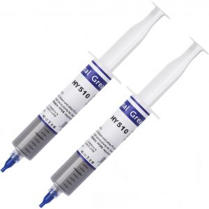 Pâte Thermique HY510-50g(2*25g) Gris > 1.93W/m-K,Pâte thermique à Base de Carbone,conductivité Thermique élevée,pour PC/Tablette/Notework/Petit électroménager/lampes LED/chauffe-eau solaires etc. - Neuf