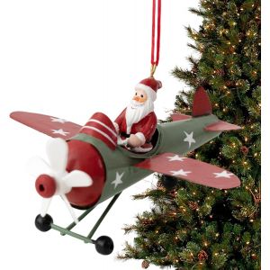 Santa Claus Pendentif, Un Vieil Homme Sur Un Plan Pendentif, D&eacute;coration D'arbre De No&euml;l - Neuf