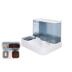 Distributeur Automatique De Nourriture Et D'eau 2 En 1 Pour Chat (Bol &Agrave; Gravit&eacute;) - Neuf