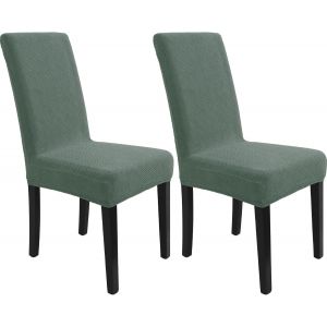 ERSHI-Housse De Chaise 2 Pieces, Extensible Housse De Chaise Salle À Manger, Protection Chaise Housse Moderne Universel, Protege H[298] - Neuf