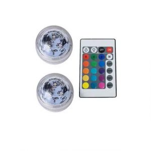 Lampe Led Submersible Contrôlable Par Télécommande Rvb,Luminaire Décoratif D'extérieur,Idéal Pour Un Vase,Un - 2 Lamp 1 Controller - Neuf