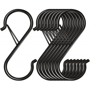 Crochet en S 8 pièces,crochet en S lourd de 3,5 pouces avec boucle de ceinture de sécurité Crochet en forme de S Crochet pour porte-casseroles de cuisine Cl - Neuf