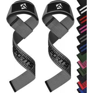 Sangles De Levage Musculation 23"" Avec Rembourrage N&eacute;opr&egrave;ne 5mm-Sangles De Tirage Poignet,Lifting Straps Pour Fitness,Gym,Halt&eacute;rophilie,Entra&icirc;nement Homme Femme.[K189] - Neuf