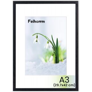 CMWX-Cadre photo A3 en ch&ecirc;ne avec verre tremp&eacute;, pour photos de 29,7 x 42 cm sans passe-partout ou photos 20 x 28,7 cm, noir, A3 (29,7 x 42 cm) - Neuf