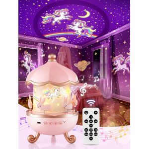 Projecteur D'étoiles Veilleuse Pour Enfants, Bruit Blanc, 15 Thèmes, Rotation À 360 °, Décoration De Chambre Cadeau Pour Bébé Kawaii - Neuf
