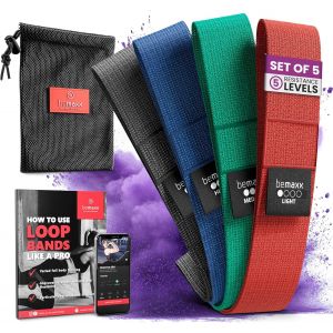 &Eacute;lastique Musculation R&eacute;sistance-Lot De Bande Fitness En Latex Ou Tissu + Livre D'entrainement Et Sac|Loop Booty Bands Minibands Elastiband Kit,Sport Gym Yoga Pilates Gymnastique Jambe Cuisse.[K1226] - Neuf