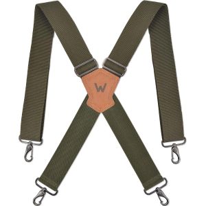 Cauc-Bretelles Vertes Pour Homme, Bretelles De 5,1 Cm De Large, Bretelles De Travail, Bretelles Militaires, Bretelles Camouflage Pour Homme, Bretelles Avec Passants De Ceinture, Bretelles De Travail - Neuf