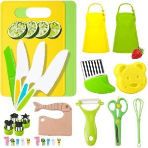 Tta-Kit Couteau Sécurité De Cuisine Pour Enfants,28 Pièces Couteaux De Sécurité Pour Enfants Colorés Pour Couper Et Cuire Des Fruits Ou Légumes,Couteaux Enfants À Partir De 2 Ans - Neuf