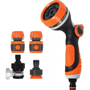 Pistolet d'arrosage,Pulvérisateur de Jardin,Pistolet Arrosage du Jardin 10 Modèles Réglables,Pulvérisateur Multifonctionnel avec Débit d'eau Contrôlable,Lavage de Voiture,Nettoyage de Cour,Animaux - Neuf