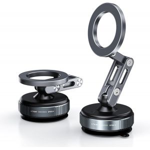 Support Telephone Voiture Ventouse, Support Magnetique Telephone Voiture Ventouse Puissante Gr&acirc;ce &agrave; la Technologie du Vide, R&eacute;glable &agrave; 360&deg;, Convient pour Tableau de Bord, Pare-Brise et Marbre - Neuf