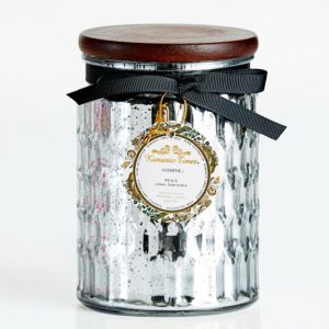 Bougie Parfumées, 450g de Cire D'huile de Coco Bougie 100 Heures de Combustion Jasmin Blanc et de Freesia Bougie Decorative Cadeau Anniversaire Femme Maman Cadeau Noel Cadeau Couple - Neuf