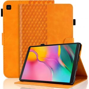 &Eacute;tui De Protection Pour Samsung Galaxy Tab A 10,1"" 2019 Sm-T510/T515 En Cuir Synth&eacute;tique Avec Fonction Support Et Porte-Cartes Orange - Neuf
