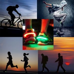 Lot De 2 Lampes Led À Clip Pour Chaussures (Vertes), Idéales Pour La Course De Nuit, Idéales Pour Les Coureurs, Les Joggeurs, Les Cyclistes Et Les Marcheurs. - Neuf