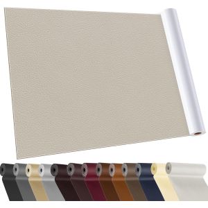 Teppd-Patch De Réparation En Cuir Abricot, 40x160cm Patch Cuir Auto-Adhésif Rénovation, Simili Cuir Autocollant Pour Canapé De Siège De Voiture Meubles Vestes Sac - Neuf