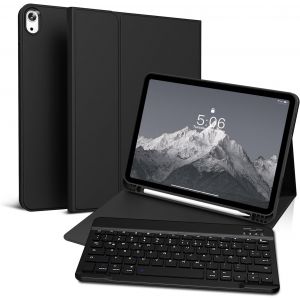 Kalanka-Étui-Clavier Bluetooth Magnétique Pour Ipad Air 11"" 2024, 5e/4e Génération (2022/2020) 10,9"", Avec Support Pour Stylo, Clavier Amovible Qwertz, Noir - Neuf