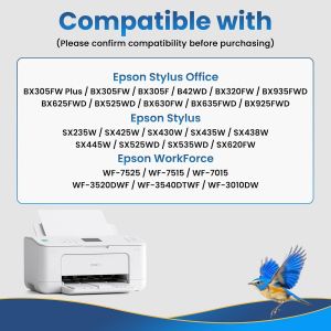 129XL T1295 Compatible Cartouches d'encre pour Epson T1291 T1292 T1293 T1294 pour Epson Stylus SX425W SX525WD SX445W SX235W Workforce WF3520 WF7620 Stylus Office BX305 (10 Pack) - Neuf