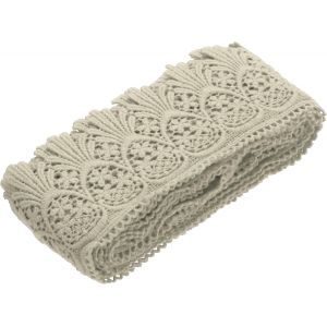 Sjzg-Ruban En Dentelle De Coton Extensible Style Vintage Au Crochet Pour Bricolage, Scrapbooking, V&ecirc;tements, Rideaux, Nappe, Tissu, D&eacute;coration De Mariage, Emballage Cadeau - 7,6 Cm X 4,8 M - Neuf