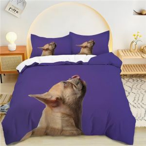Housse De Couette X Violet, Bouledogue Parure De Lit Personnes Microfibre Doux Respiran Housse Couette Avec Fermeture &iquest;&iquest;Clair, Ensemble De Literie Avec Taie D'oreillers X Cm - Neuf