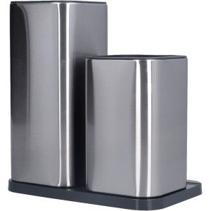 Mevronisshop-Porte-Couteau Universel, Porte-Couteau En Acier Inoxydable, Grand Porte-Ustensiles De Cuisine, Rangement Des Ustensiles De Cuisine, Accessoires De Cuisine, Amovible, Facile &Agrave; Nettoyer Cu - Neuf