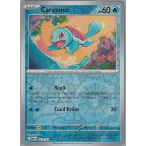 Carte Pok&eacute;mon - Carapuce - 007/165 - Reverse - Ev3,5 151 Mew - Neuf