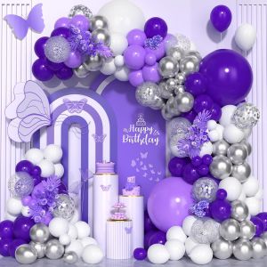 AYUHR-Kit Arche Rouge Blanc, 117 pcs Guirlande Ballon Latex Rouges Blancs Mat Or Champagne Metallic pour Femmes Garçons Homme Filles Fêtes d'Anniversaire Baby Shower Mariage Bébé Douche Baptême Décor - Neuf