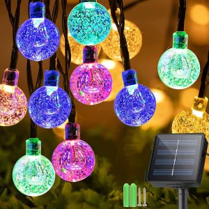 KAL-Guirlande Lumineuses Solaires Exterieur, 7.5M 50Led Guirlande Lumineuse Solaire Exterieur 8 Modes Ip65 Étanche, Guirlande Solaire Exterieur Convient Pour Jardin, Arbre, Terrasse (Couleur) - Neuf