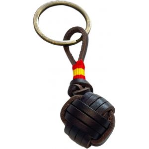 KAL-Porte-Cl&eacute;s Boule Cordon Ou Cuir, Porte-Cl&eacute;s Homme Femme Tress&eacute; En Forme De Boule. Porte-Cl&eacute;s Voiture Moto - Neuf