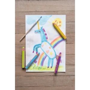 Tianyi-Woody 3in1 - Crayon De Couleur - Lot X 5 Crayons De Coloriage - Noir De Bougie - Neuf