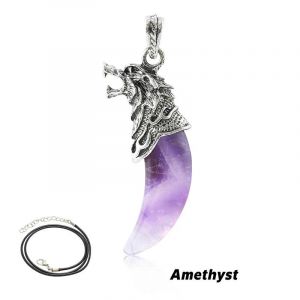 Goth Multicouche Vintage Dent De Loup Pendentif Collier Femmes Mode Bijoux Colliers Avec Corde &iquest; Phim&iquest;&iquest;&iquest; &iquest;&iquest;--Amethyst - Neuf