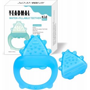 B&eacute;b&eacute; Teether Jouets,Eau Remplissable B&eacute;b&eacute; Dentition Soulagement,Refroidit Et Massages Douloureuses Gencives,Pas Poign&eacute;e De Refroidissement,Bpa-Free Dentition Jouets (Bleu) - Neuf