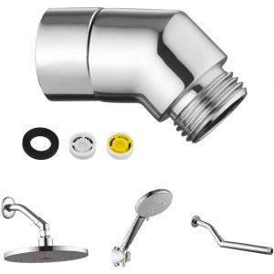 JGD-Adaptateur de douche &agrave; main 45&deg; cuivre coude joint &eacute;tanch&eacute;it&eacute; raccord 1/2 - Neuf