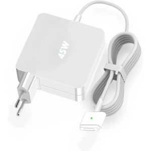 Compatible Chargeur Mac Book Pro T-Tip 45W&iquest;Ordinateur Portable Adaptateur Alimentationpour Mac Book Pro De 13 Et 15 Pouces (2012-2017) Mod&egrave;les A1435, A1436, A1465, A1466 - Neuf