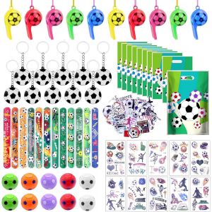 Mevronisshop-112 Pi&egrave;ces Kit Football Pinata Anniversaire Gar&ccedil;on, F&ecirc;te Enfants Avec Sacs Cadeaux, Porte-Cl&eacute;s, Sifflets, Tatouage Temporaire, Football De Filature - Neuf