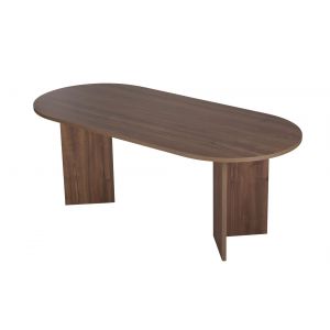 Table &agrave; manger en bois "Sabella" 200 x 90 x 75 cm - Noyer - Neuf