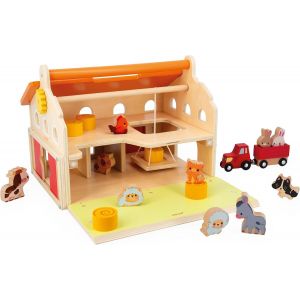 Ulteronixshop-Ma Premi&egrave;re Ferme en Bois Enfant - 16 Accessoires - Jouet d'Imitation Enfant - D&eacute;veloppe Dext&eacute;rit&eacute; et Imagination - Jouet en Bois FSC - D&egrave;s 24 Mois,J03318 - Neuf