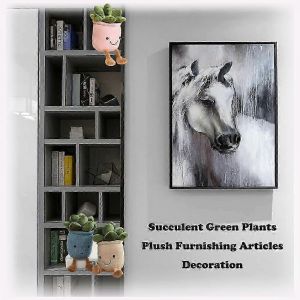 Jouet en peluche, 9,8 pouces, succulente blanche en pot, jouet en peluche intéressant de Noël, cadeau de jouet de plante succulente en peluche - Neuf