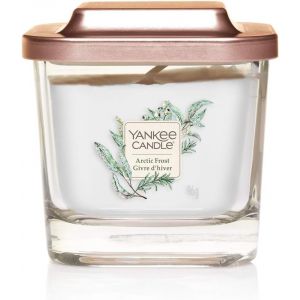 Bougie Parfum&eacute;e Carr&eacute;e &Agrave; Une M&egrave;che Et Couvercle, Petite Taille, Collection &Eacute;l&eacute;vation, Senteur Gel&eacute;e Arctique - Neuf