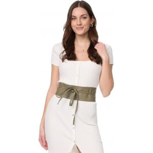 TIANYI-Ceinture femme, large ceinture portefeuille Obi avec la&ccedil;age - Neuf