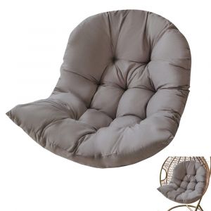 Coussin de rechange pour fauteuil suspendu en forme d'?uf - Lavable, vert fonc&eacute;, 120 x 80 cm, polyester, rembourrage en mousse - Neuf