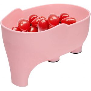 (Rose)Vidange D'éléphant, Crépine Vidange D'angle En Forme D'éléphant, Panier D'évier Vidange Multifonctionnel Nettoyant Les Passoires D'aliments Pour Fruits - Neuf