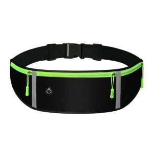 2pcs Noir Vert Tapis Roulant Ceinture, Réglable Taille En Cours D'exécution Sac Pliable Support De Bouteille D'eau, Unisexe De Sport De La Ceinture De Fitness, Jogging, Randonnée - Neuf